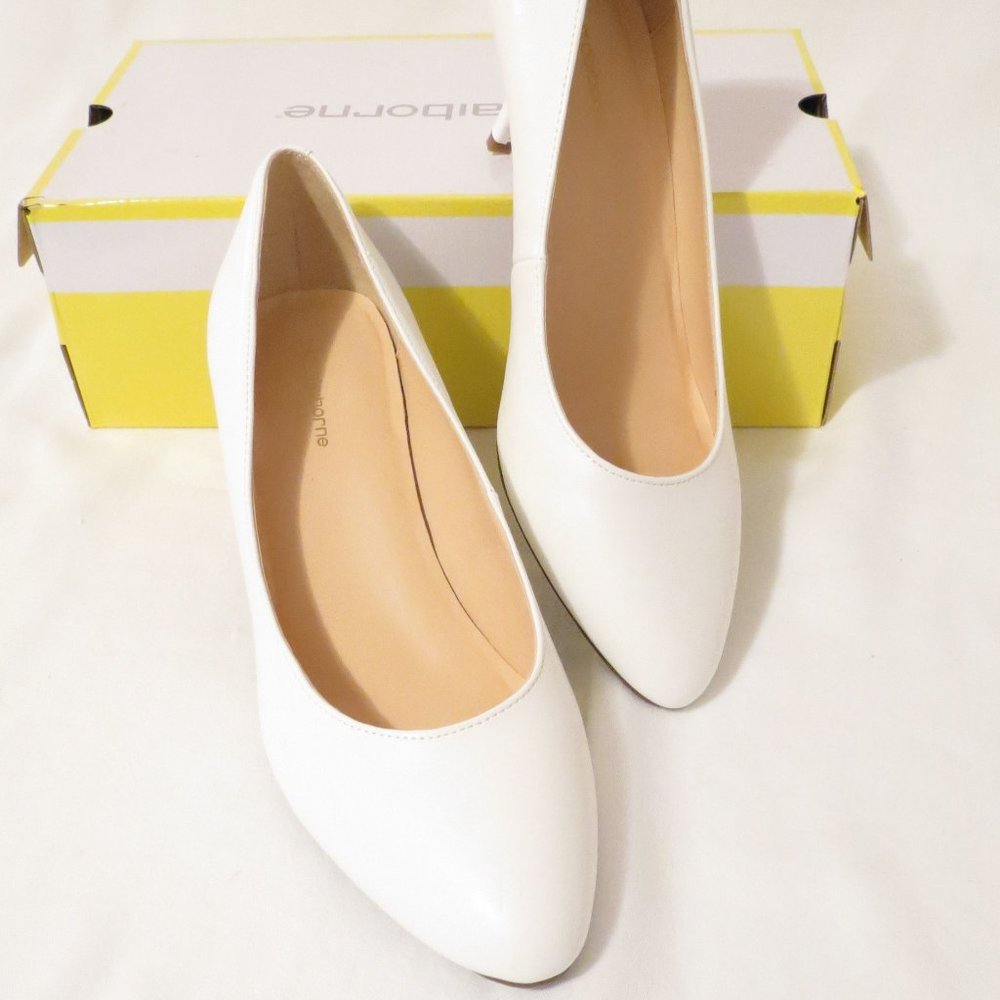 Liz Claiborne LC Joelle White Women's High Heels Size  8 Medium